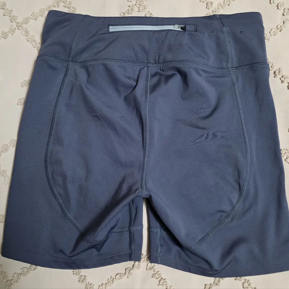 Under Armour Women's Large Slate Blue High-Rise Bike Shorts - Picture 5 of 6